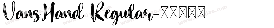 VansHand Regular字体转换